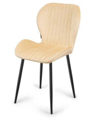 Krzesło tapicerowane MONTI VELVET BEIGE OUTLET
