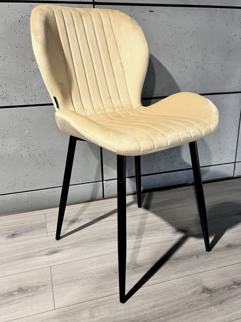 Krzesło tapicerowane MONTI VELVET BEIGE OUTLET
