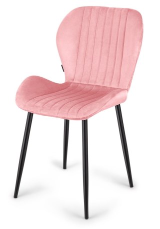 Krzesło tapicerowane MONTI VELVET PINK OUTLET