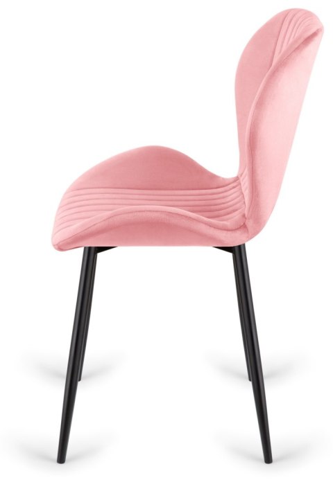Krzesło tapicerowane MONTI VELVET PINK OUTLET