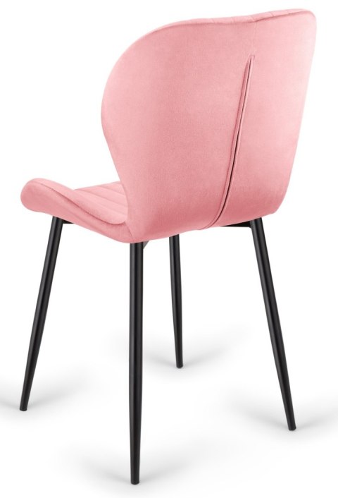 Krzesło tapicerowane MONTI VELVET PINK OUTLET