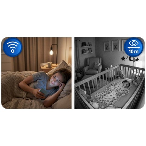 Kamera IP obrotowa 5MP niania elektroniczna Berdsen BD-941 biała