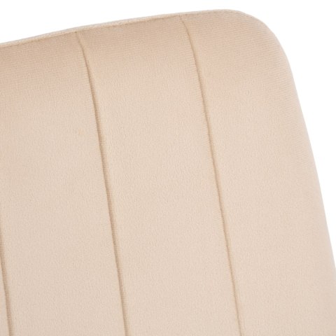 Krzesło FRESNO WOOD VELVET tapicerowane beżowy aksamit