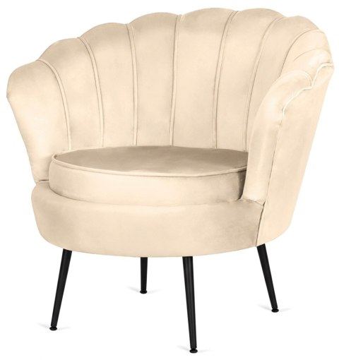 Krzesło Fotel Muszla Lugano DONNA VELVET BEIGE