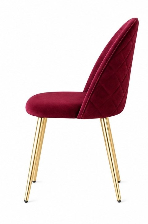 Krzesło tapicerowane GLORIA BURGUNDY VELVET GOLD