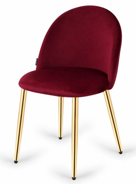 Krzesło tapicerowane GLORIA BURGUNDY VELVET GOLD