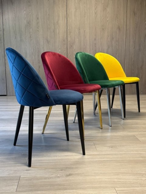 Krzesło tapicerowane GLORIA BURGUNDY VELVET GOLD