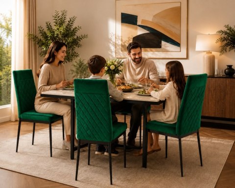 Krzesło tapicerowane VALVA CARO VELVET GREEN