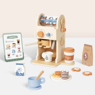 TOOKY TOY Drewniany Zestaw Do Kawy - Ekspres Baristy