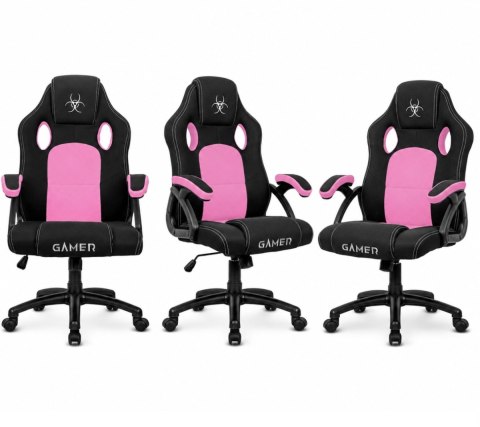 .Fotel obrotowy do biurka CARRERA M PINK FABRIC