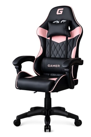 Fotel obrotowy gamingowy EVO PU PINK XL OUTLET