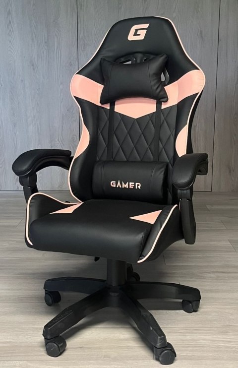 Fotel obrotowy gamingowy EVO PU PINK XL OUTLET