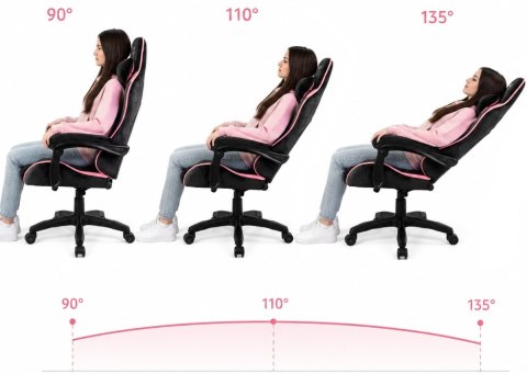 Fotel obrotowy gamingowy EVO PU PINK XL OUTLET