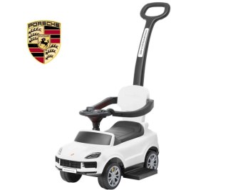Jeździk z rączka Porsche Cayenne White biały