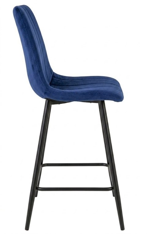 Krzesło barowe AVA AURORA BAR VELVET BLUE hoker