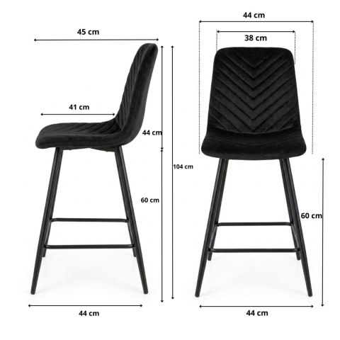 Krzesło barowe AVA TRIO BAR VELVET NICE hoker