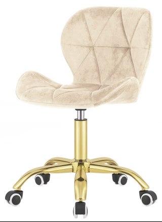 Krzesło obrotowe VASTO OFFICE VELVET CREAM GOLD
