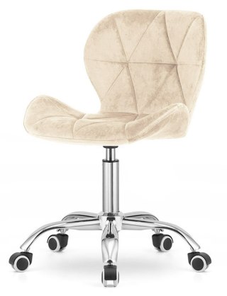 Krzesło obrotowe VASTO OFFICE VELVET CREAM SILVER