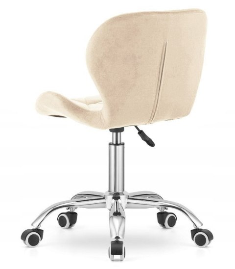 Krzesło obrotowe VASTO OFFICE VELVET CREAM SILVER