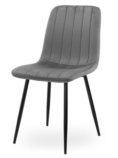 Krzesło tapicerowane AURORA VELVET DARK GREY II GATUNEK