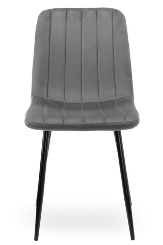 Krzesło tapicerowane AURORA VELVET DARK GREY II GATUNEK