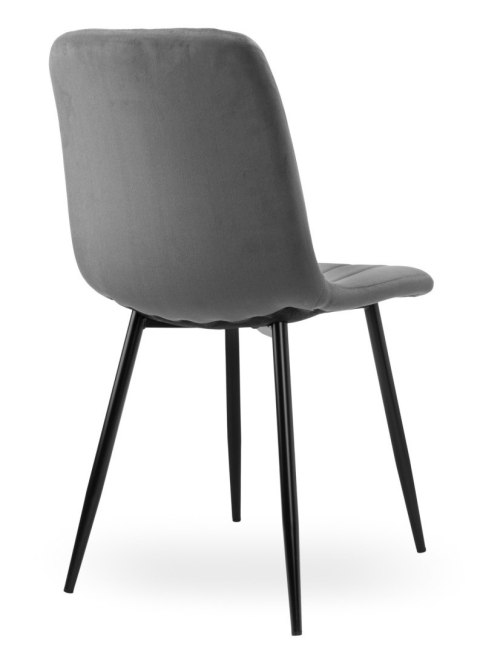 Krzesło tapicerowane AURORA VELVET DARK GREY II GATUNEK