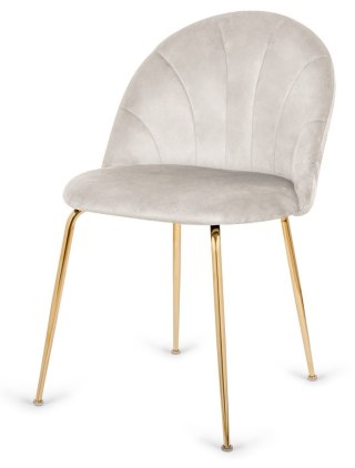 Krzesło tapicerowane CAMILA GREY VELVET GOLD II GATUNEK