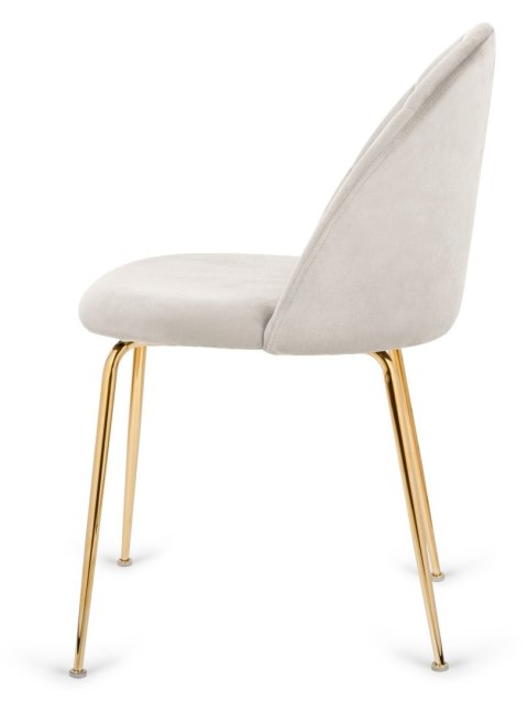 Krzesło tapicerowane CAMILA GREY VELVET GOLD II GATUNEK