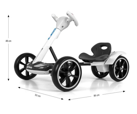 Gokart na akumulator Bolt biały