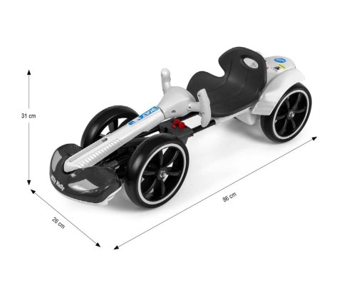 Gokart na akumulator Bolt biały