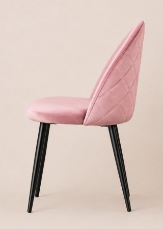 Krzesło tapicerowane GLORIA PINK VELVET II GATUNEK