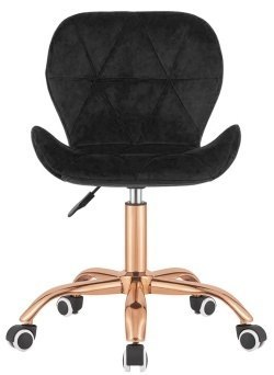 Krzesło obrotowe VASTO OFFICE VELVET BLACK ROSE GOLD OUTLET