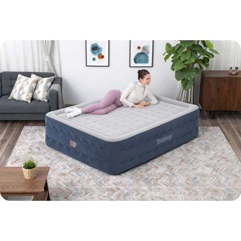 Materac dmuchany 203x152x51 cm z wbudowaną pompką elektryczną Bestway 6716P