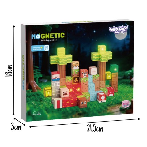WOOPIE Magnetyczne Klocki Konstrukcyjne Las 75 el.