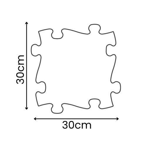WOOPIE Mata Sensoryczna Ortopedyczna Puzzle Wąż Zielony 6 el.