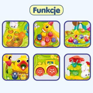 WOOPIE Stolik Edukacyjny Interaktywny 2w1 Gra Łowienie Rybek Młotek Sorter Dźwięk Światło