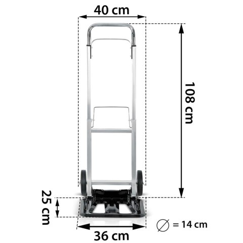 Wózek transportowy składany taczkowy młynarka magazynowy 90kg Humberg HM-518