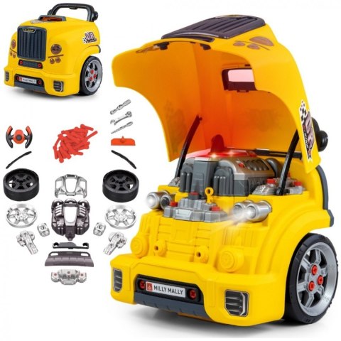 Zestaw mechanik warsztat silnik rozkręcalny N-Gine żółty