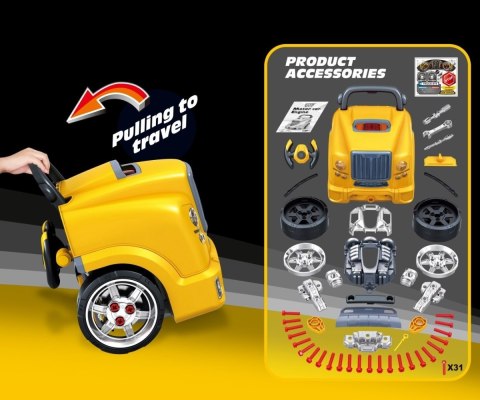 Zestaw mechanik warsztat silnik rozkręcalny N-Gine żółty