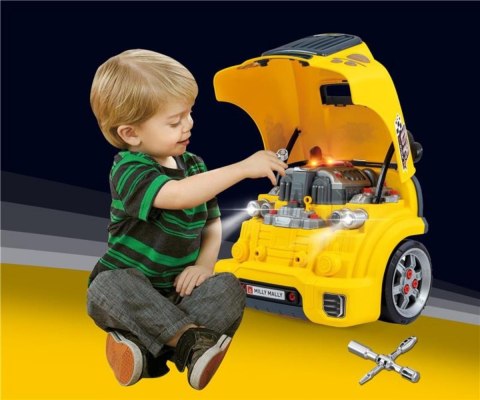 Zestaw mechanik warsztat silnik rozkręcalny N-Gine żółty