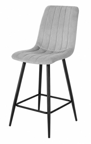 Krzesło barowe AVA AURORA BAR VELVET LIGHT GREY hoker