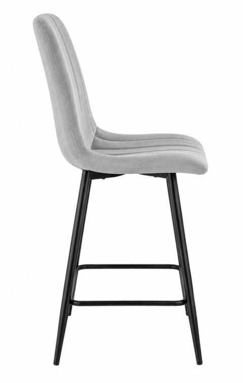 Krzesło barowe AVA AURORA BAR VELVET LIGHT GREY hoker