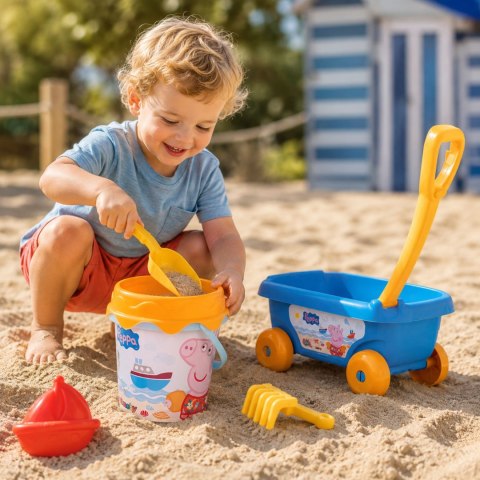 SMOBY Wózek z Wiaderkiem i Akcesoriami do Piasku Świnka Peppa