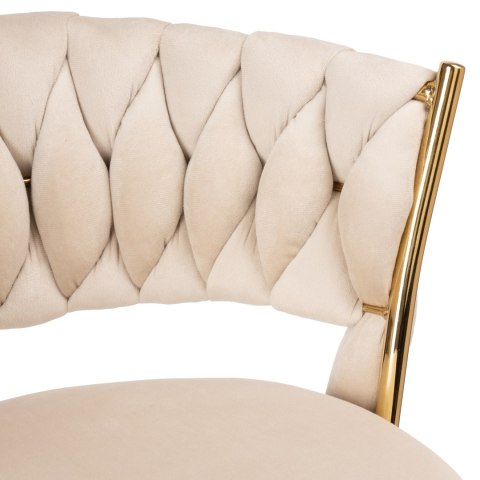 Hoker barowy Tresso Gold beżowy Velvet