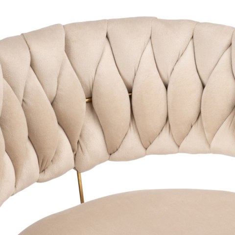 Hoker barowy Tresso Gold beżowy Velvet