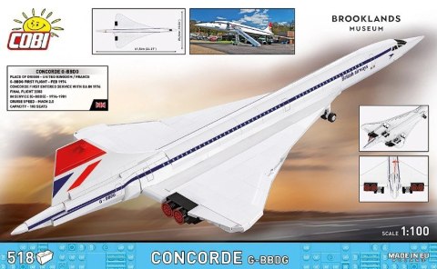 Klocki Samolot Concorde G-BBDG 518 elementów