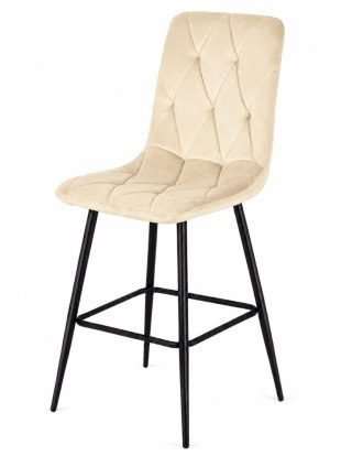 Krzesło barowe AVA BORGO BAR VELVET BEIGE hoker