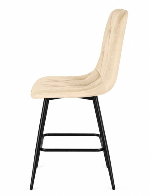 Krzesło barowe AVA BORGO BAR VELVET BEIGE hoker
