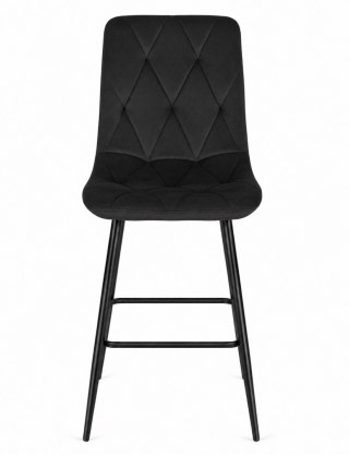 Krzesło barowe AVA BORGO BAR VELVET BLACK hoker