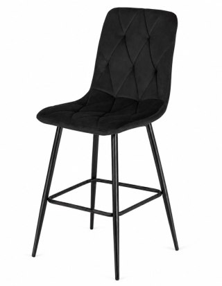 Krzesło barowe AVA BORGO BAR VELVET BLACK hoker